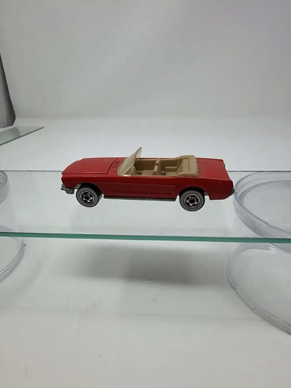 Hot Wheels 1983 Vintage '65 Mustang Convertible Red Diecast Car with Opening Hoo
